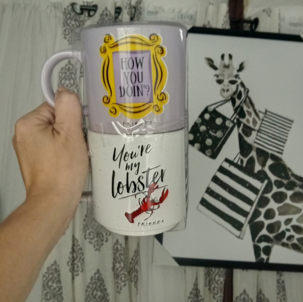 Friends coffee cup set, you're my lobster, how you doin